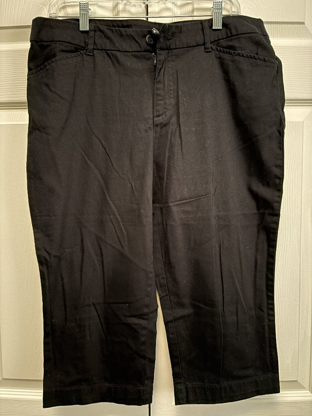 St John’s Bay Black Bermuda Shorts Size 10 Longer Length Casual Shorts